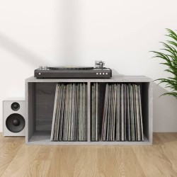 vidaXL Schallplatten-Box Grau Sonoma 71x34x36cm Holzwerkstoff