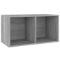 vidaXL Schallplatten-Box Grau Sonoma 71x34x36cm Holzwerkstoff vidaXL Schallplatten-Box Grau Sonoma 71x34x36cm Holzwerkstoff