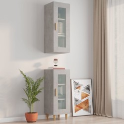 vidaXL Hängeschrank Betongrau 34,5x34x90 cm