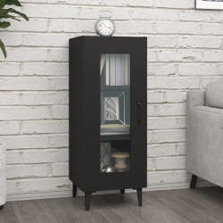 vidaXL Sideboard Schwarz 34,5x34x90 cm Holzwerkstoff
