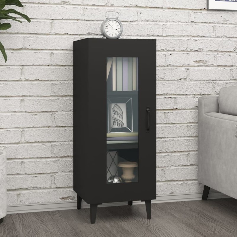 vidaXL Sideboard Schwarz 34,5x34x90 cm Holzwerkstoff vidaXL Sideboard Schwarz 34,5x34x90 cm Holzwerkstoff