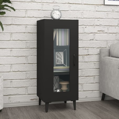vidaXL Sideboard Schwarz 34,5x34x90 cm Holzwerkstoff