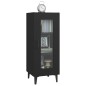 vidaXL Sideboard Schwarz 34,5x34x90 cm Holzwerkstoff vidaXL Sideboard Schwarz 34,5x34x90 cm Holzwerkstoff