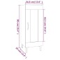 vidaXL Sideboard Schwarz 34,5x34x90 cm Holzwerkstoff vidaXL Sideboard Schwarz 34,5x34x90 cm Holzwerkstoff