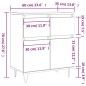 vidaXL Sideboard Weiß 60x35x70 cm Holzwerkstoff vidaXL Sideboard Weiß 60x35x70 cm Holzwerkstoff