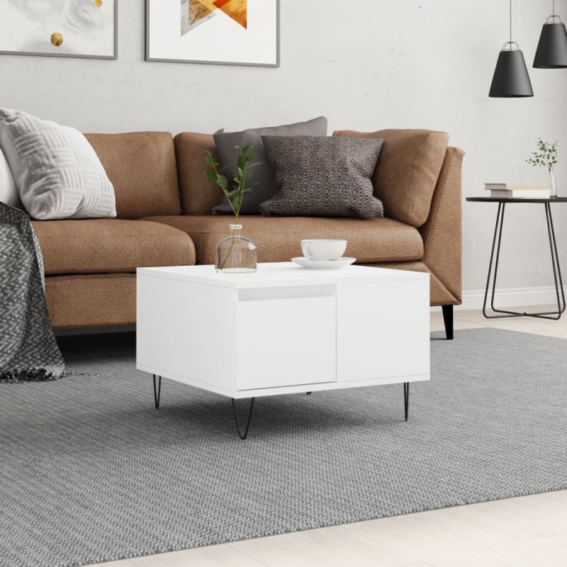 vidaXL Couchtisch Weiß 55x55x36,5 cm Holzwerkstoff vidaXL Couchtisch Weiß 55x55x36,5 cm Holzwerkstoff