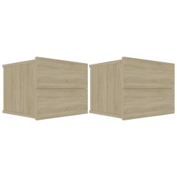 vidaXL Nachttische 2 Stk. Sonoma-Eiche 40x30x30 cm Holzwerkstoff