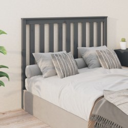 vidaXL Kopfteil Grau 146x6x101 cm Massivholz Kiefer