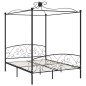 vidaXL Himmelbett-Gestell Schwarz Metall 180 x 200 cm vidaXL Himmelbett-Gestell Schwarz Metall 180 x 200 cm