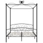 vidaXL Himmelbett-Gestell Schwarz Metall 180 x 200 cm vidaXL Himmelbett-Gestell Schwarz Metall 180 x 200 cm