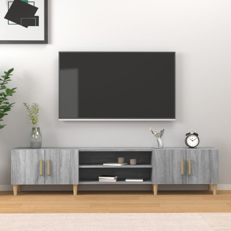 vidaXL TV-Schrank Grau Sonoma 180x31,5x40 cm Holzwerkstoff vidaXL TV-Schrank Grau Sonoma 180x31,5x40 cm Holzwerkstoff