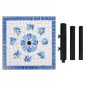 vidaXL Sonnenschirmständer Blau und Weiß Quadratisch 12 kg vidaXL Sonnenschirmständer Blau und Weiß Quadratisch 12 kg