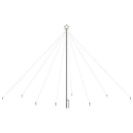vidaXL LED-Lichterkette Weihnachtsbaum Indoor Outdoor 576 LEDs 3,6 m