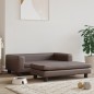Hundebett mit Verlängerung Braun 100x50x30 cm Kunstleder Hundebett mit Verlängerung Braun 100x50x30 cm Kunstleder