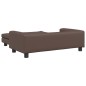 Hundebett mit Verlängerung Braun 100x50x30 cm Kunstleder Hundebett mit Verlängerung Braun 100x50x30 cm Kunstleder