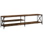 vidaXL TV-Schrank Räuchereiche 200x40x50 cm Holzwerkstoff und Metall vidaXL TV-Schrank Räuchereiche 200x40x50 cm Holzwerkstoff und Metall