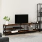 vidaXL TV-Schrank Räuchereiche 200x40x50 cm Holzwerkstoff und Metall vidaXL TV-Schrank Räuchereiche 200x40x50 cm Holzwerkstoff und Metall