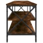 vidaXL TV-Schrank Räuchereiche 200x40x50 cm Holzwerkstoff und Metall vidaXL TV-Schrank Räuchereiche 200x40x50 cm Holzwerkstoff und Metall