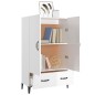 vidaXL Highboard Hochglanz-Weiß 70x31x115 cm Holzwerkstoff vidaXL Highboard Hochglanz-Weiß 70x31x115 cm Holzwerkstoff