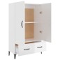 vidaXL Highboard Hochglanz-Weiß 70x31x115 cm Holzwerkstoff vidaXL Highboard Hochglanz-Weiß 70x31x115 cm Holzwerkstoff