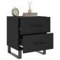 vidaXL Nachttisch Schwarz 40x35x47,5 cm Holzwerkstoff