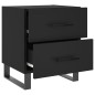 vidaXL Nachttisch Schwarz 40x35x47,5 cm Holzwerkstoff
