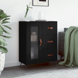 vidaXL Sideboard Schwarz 69,5x34x90 cm Holzwerkstoff