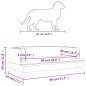 Hundebett Schwarz 80x45x30 cm Kunstleder Hundebett Schwarz 80x45x30 cm Kunstleder