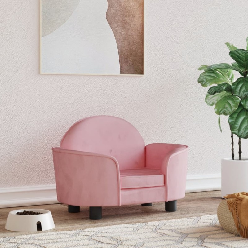 Hundebett Rosa 66x40x45 cm Samt Hundebett Rosa 66x40x45 cm Samt