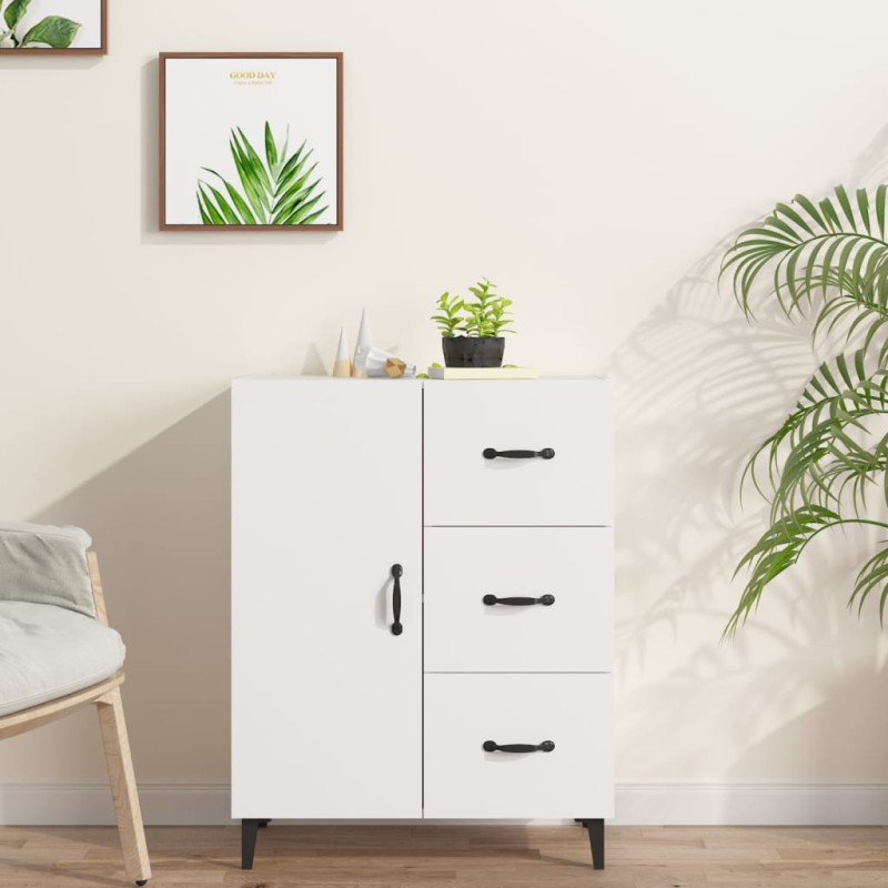 vidaXL Sideboard Weiß 69,5x34x90 cm Holzwerkstoff vidaXL Sideboard Weiß 69,5x34x90 cm Holzwerkstoff