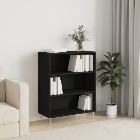 vidaXL Bücherregal Schwarz 69,5x32,5x90 cm Holzwerkstoff
