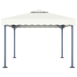 vidaXL Pavillon 300 x 300 cm Creme Aluminium