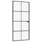 vidaXL Innentür Schwarz 93x201,5 cm Hartglas & Aluminium Schlank vidaXL Innentür Schwarz 93x201,5 cm Hartglas & Aluminium Schlank