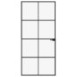 vidaXL Innentür Schwarz 93x201,5 cm Hartglas & Aluminium Schlank vidaXL Innentür Schwarz 93x201,5 cm Hartglas & Aluminium Schlank