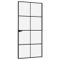 vidaXL Innentür Schwarz 93x201,5 cm Hartglas & Aluminium Schlank vidaXL Innentür Schwarz 93x201,5 cm Hartglas & Aluminium Schlank