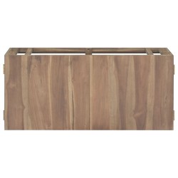 vidaXL Wand-Badschrank 90x39x40 cm Massivholz Teak
