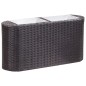 vidaXL Garten-Hochbeet 80x25x40cm Poly Rattan Schwarz vidaXL Garten-Hochbeet 80x25x40cm Poly Rattan Schwarz