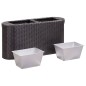 vidaXL Garten-Hochbeet 80x25x40cm Poly Rattan Schwarz vidaXL Garten-Hochbeet 80x25x40cm Poly Rattan Schwarz