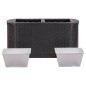 vidaXL Garten-Hochbeet 80x25x40cm Poly Rattan Schwarz vidaXL Garten-Hochbeet 80x25x40cm Poly Rattan Schwarz