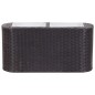 vidaXL Garten-Hochbeet 80x25x40cm Poly Rattan Schwarz vidaXL Garten-Hochbeet 80x25x40cm Poly Rattan Schwarz