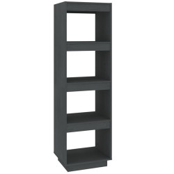 vidaXL Bücherregal/Raumteiler Grau 40x35x135 cm Massivholz Kiefer