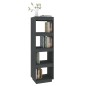 vidaXL Bücherregal/Raumteiler Grau 40x35x135 cm Massivholz Kiefer vidaXL Bücherregal/Raumteiler Grau 40x35x135 cm Massivholz Kiefer