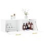 vidaXL Wandschrank Weiß 100x36,5x35 cm Holzwerkstoff vidaXL Wandschrank Weiß 100x36,5x35 cm Holzwerkstoff