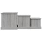 vidaXL Satztische 3 Stk. Grau Sonoma Holzwerkstoff vidaXL Satztische 3 Stk. Grau Sonoma Holzwerkstoff