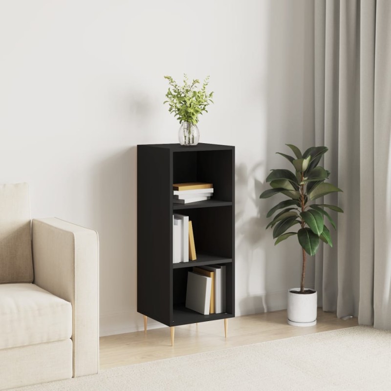 vidaXL Sideboard Schwarz 34,5x32,5x90 cm Holzwerkstoff vidaXL Sideboard Schwarz 34,5x32,5x90 cm Holzwerkstoff