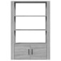 vidaXL Sideboard Grau Sonoma 80x30x119,5 cm Holzwerkstoff vidaXL Sideboard Grau Sonoma 80x30x119,5 cm Holzwerkstoff