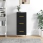 vidaXL Sideboard Schwarz 34,5x34x90 cm Holzwerkstoff vidaXL Sideboard Schwarz 34,5x34x90 cm Holzwerkstoff