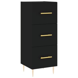vidaXL Sideboard Schwarz 34,5x34x90 cm Holzwerkstoff