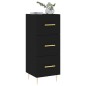 vidaXL Sideboard Schwarz 34,5x34x90 cm Holzwerkstoff vidaXL Sideboard Schwarz 34,5x34x90 cm Holzwerkstoff