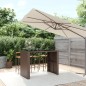 vidaXL Bartisch mit Glasplatte Braun 145x80x110 cm Poly Rattan vidaXL Bartisch mit Glasplatte Braun 145x80x110 cm Poly Rattan
